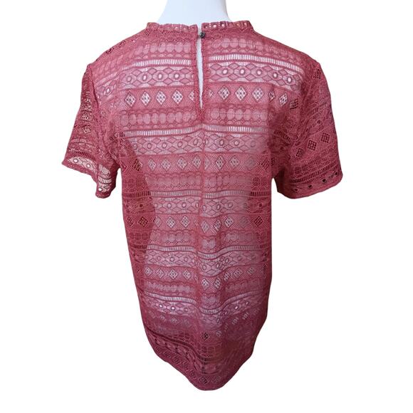 NEW LOFT Crocheted‎ Sheer Top Blouse Shirt See Through Dainty Fairy Cottage Med - Picture 12 of 12